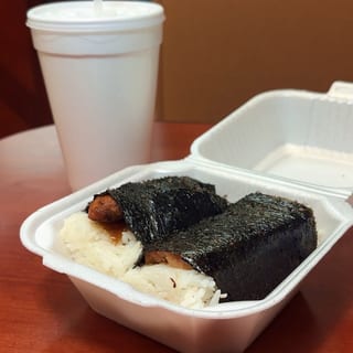 2 Musubis and a 16oz Drink